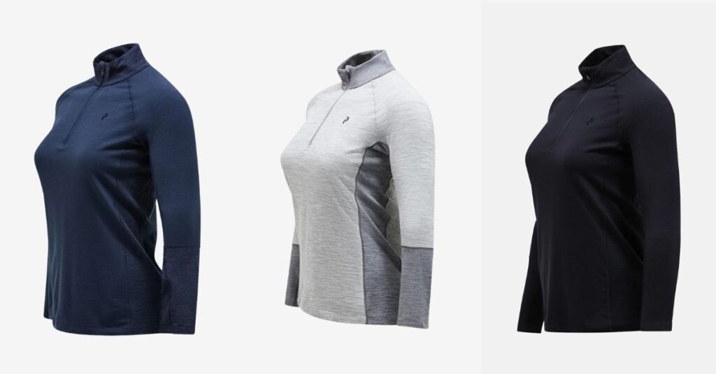 Peak Performance Magic Half Zip Baselayer aus Wollmischung für Damen
